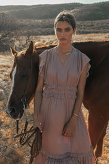 Willa Ruffle Dress in Lavender