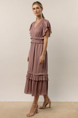 Willa Ruffle Dress in Lavender