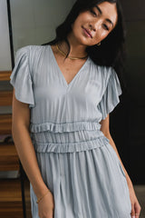 Willa Ruffle Dress in Light Blue