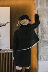 Lola Fuzzy Jacket in Black