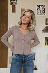 Lucia Cardigan in Taupe