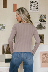 Lucia Cardigan in Taupe