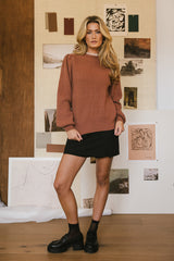 Amber Knit Sweater in Brick