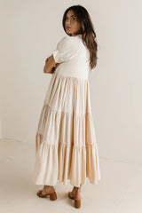 Amanda Tiered Dress in Cream