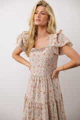 Alaia Floral Midi Dress