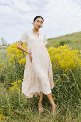 Amanda Tiered Dress in Cream