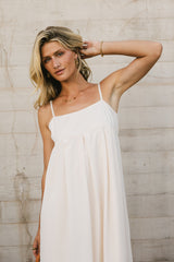 Genevieve Empire Midi Dress in Ivory