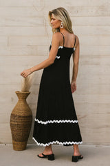 Black Slip Midi Dress