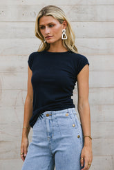 Ulyssa Sweater Top in Indigo