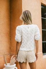 Beverly Textured Blouse in White