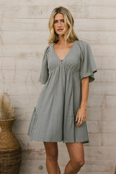 Slow It Down Mini Dress in Sage - FINAL SALE