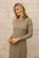 Hollis Ribbed Dress in Olive