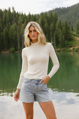 Hester Waffle Knit Top in Cream - FINAL SALE