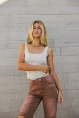 Scoop Neck Tank in Grey