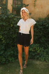 Ketsy Crocheted Shorts in Black