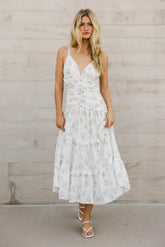 Light Blue Floral Midi Dress