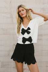 Ketsy Crocheted Shorts in Black