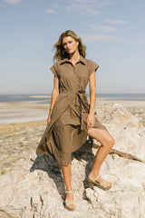 Raven Waist Tie Dress