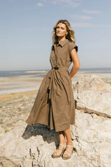 Raven Waist Tie Dress