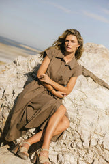 Raven Waist Tie Dress