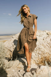 Raven Waist Tie Dress