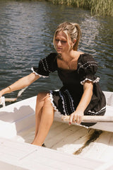 Etzi Ric Rac Dress in Black