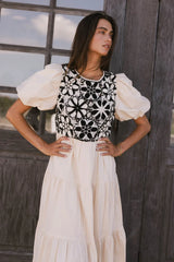 Joyce Crochet Bodice Dress