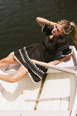 Etzi Ric Rac Dress in Black