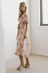 Janie Waist Tie Midi Dress