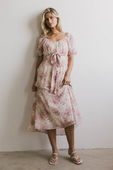 Janie Waist Tie Midi Dress