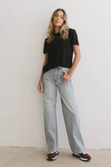 Emiliano Wide Leg Jeans in Light Wash