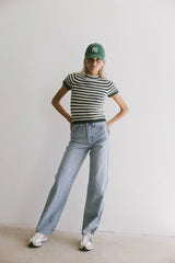 Wrenna Fuzzy Sweater Top in Hunter Green