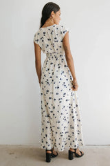 Daniella Floral Dress in Cream