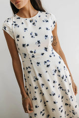 Daniella Floral Dress in Cream