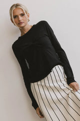 Ariana Twist Front Top in Black