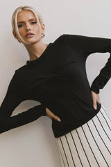 Ariana Twist Front Top in Black