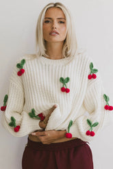 Cherry Knit Sweater