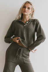 Breck Knit Sweater in Olive