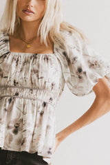 Arden Floral Tie Blouse