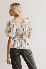 Arden Floral Tie Blouse