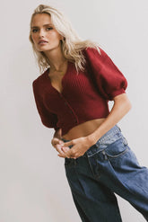 Axton Knit Cardigan in Marsala