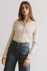Ivanna Henley Top in Natural
