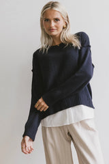 Marcel Knit Sweater in Navy