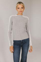 Cleo Ribbed Top in Grey