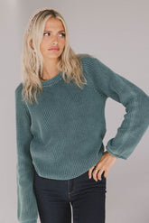 Aveline Knit Sweater in Teal