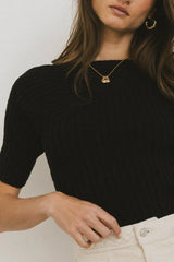 Toni Sweater Top in Black - FINAL SALE