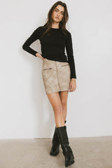 Alexa Long Sleeve Top in Black