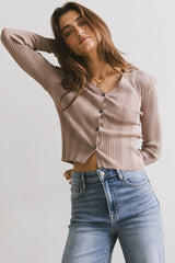 Lucia Cardigan in Taupe