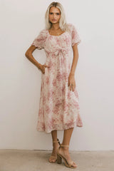 Janie Waist Tie Midi Dress