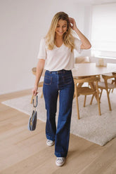 Dark Blue Denim Jeans